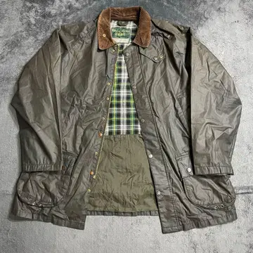 Wiles & Akerman 오일드 자켓 안감 체크 옷깃 코듀로이