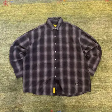 F.A.T. GIGADATION 블랙 체크 무늬 긴팔 셔츠