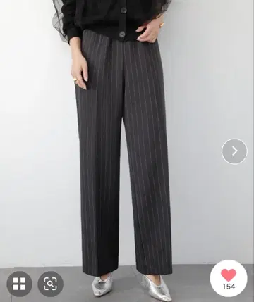 ELFRANK 엘프랭크 스트라이프 와이드 개더 슬랙스