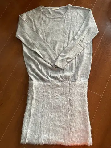 [ 펠리시모 ] 긴팔 퍼 원피스 스톨 포함