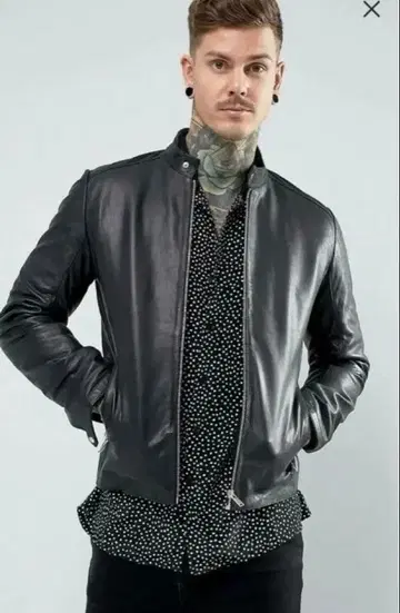 ASOS 라이더스 천연 가죽 아소스 리얼 가죽