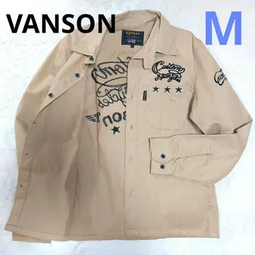 [새상품급] VANSON 자수 긴팔 셔츠 베이지