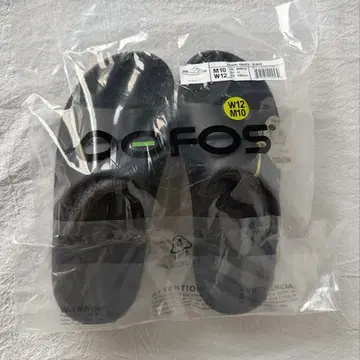 미사용 새상품 OOFOS OOahh M10W12 리커버리 샌들 블랙