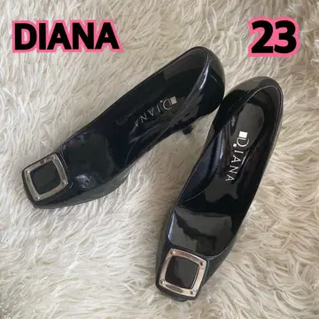 DIANA 다이애나 에나멜 하이힐 23 블랙 스퀘어토