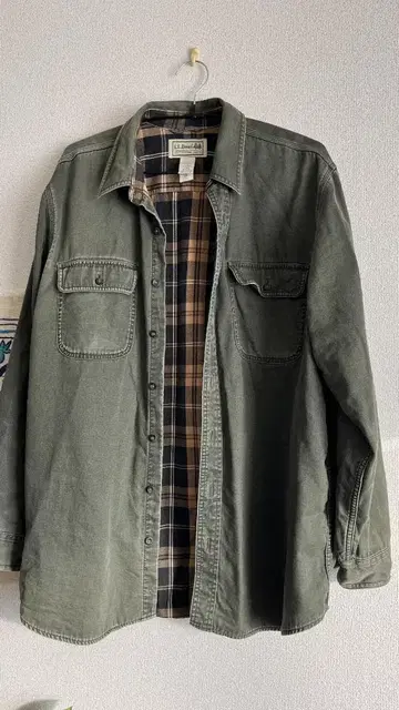 L.L.Bean 셔츠 구제 의류 두꺼운 원단