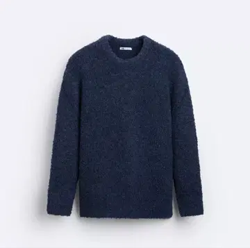 ZARA 부클레 니트 스웨터 블루 네이비 XL