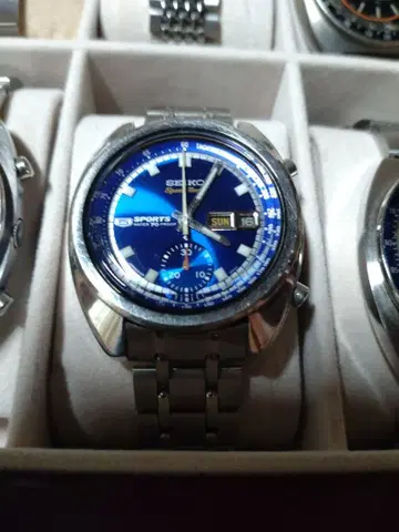 세이코 스피도 타이머 파랑 블루스 리 6139-6012 새상품급 초레어
