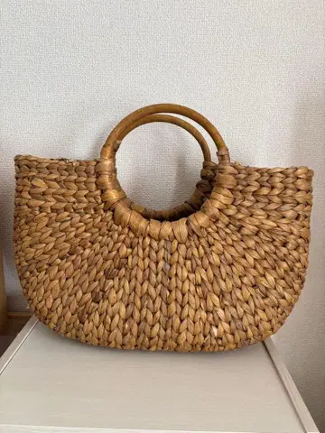 내추럴 브라운 빅 바스켓백