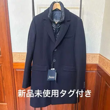 HERNO 헬노 체스터 코트 네이비 48 미사용 새상품 택 포함