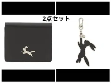 [ 세트 판매 ] 포켓몬 / 블래키 천연 가죽 접이식 지갑 키링