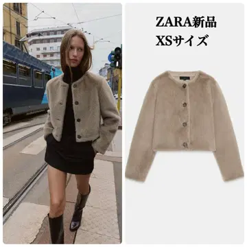 완판템 ZARA 인조 모피 숏 자켓 XS 택 포함 새상품