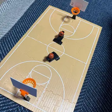 nba ballers 풀 코트 슈팅 머신 공 포함 바스켓 코트