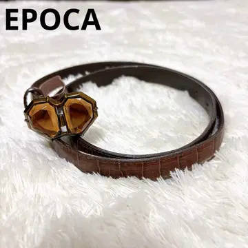 EPOCA 하트 비쥬 부착 가죽 벨트