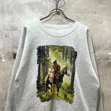 US 구제 의류 THE SUN SEEKER 인디언 맨투맨