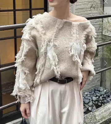 mystic 프린지 니트