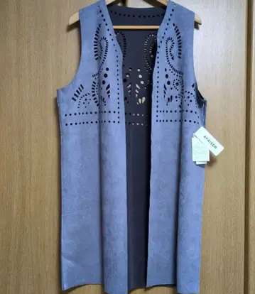 APAISER 그레이 슬리브리스 베스트 상의 겉옷 새상품 프리