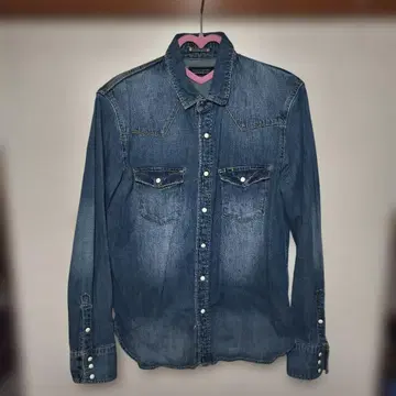 nano universe 빈티지풍 데님 셔츠 10-9