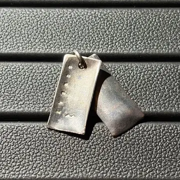 켄즈 스크래치 목걸이 탑 블랙 실버 925 used