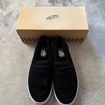 VANS 로퍼 블랙 프린지 스니커즈
