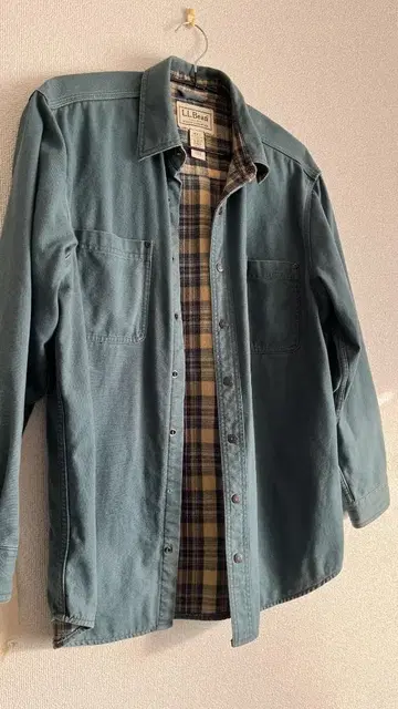 L.L.Bean L 사이즈 상당 블루 그레이 구제 의류