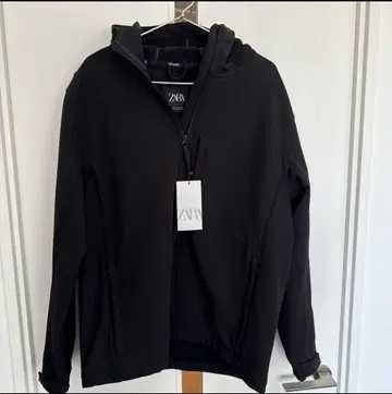 미사용 ZARA 블랙 후드 부착 자켓