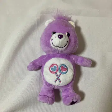 보라색 하트 디자인 봉제 인형