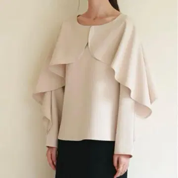 완판템 케이프 칼라 블라우스 졸업식 입학식 시치고산 세레모니 베이지 M