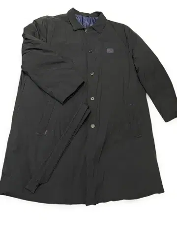 Papas 다운 코트 스텐카라 코트 네이비 트렌치 코트