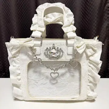 Palelfy 오로라 레이스 미니 공주 이타백 화이트