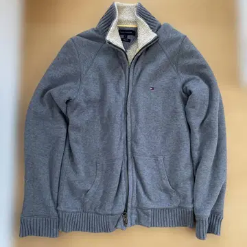 Tommy Hilfiger 그레이 후드티 M 빈티지 핏 두꺼운