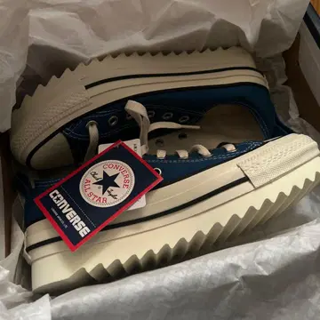 미사용 새상품 24cm CONVERSE ALLSTAR 샤크 밑창 통굽