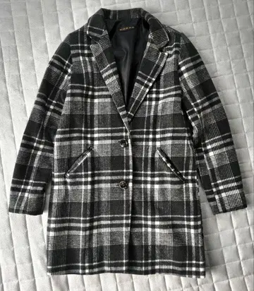GORGE 체크 무늬 롱 코트 M
