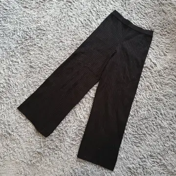 Alma Design 리브 니트 팬츠 허리밴딩  블랙 M