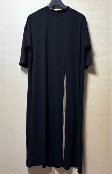 봄/여름 RADIATE 2장 레이어드 슬릿 롱 원피스 반팔 이너 포함