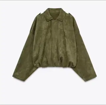 올리브 그린 스웨이드풍 자켓