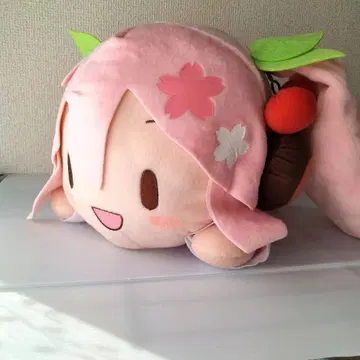 하츠네 미쿠 시리즈 메가 점보 누워있는 봉제 인형 벚꽃 미쿠