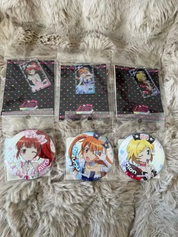 프리티 리듬 오로라 드림 아크릴 키링 캔뱃지 세트