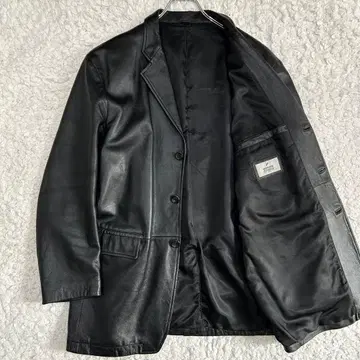 레어 사이즈 HECHTER STUDIO 가죽 테일러드 자켓 3XL