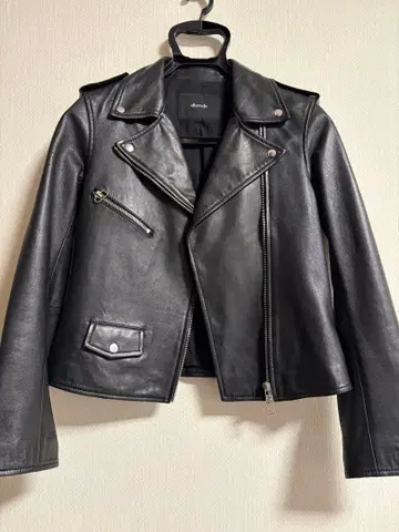 allureville 블랙 더블 라이더 자켓 S 사이즈