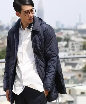 리몬타 나일론 퀼팅 자켓 후드 부착 코마츠 마테레 coen