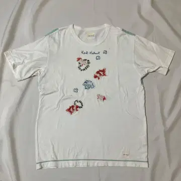 Karl Helmut 자수 화이트 T셔츠
