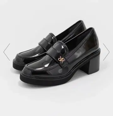 RANDA 모노그램 부품 볼륨 밑창 로퍼 24.5cm