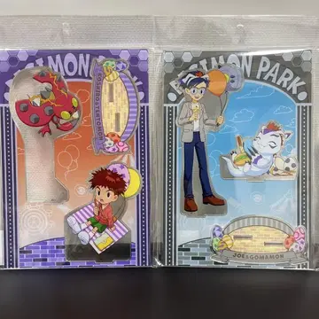 MEGA 아크릴 스탠드 디지몬 / 키도 죠&고마몬, 이즈미 코시로&텐토몬