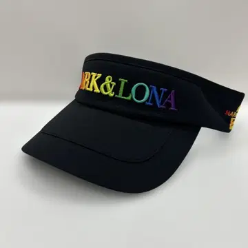 새상품 MARK&LONA 블랙 바이저 컬러풀 자수