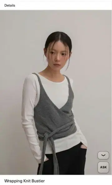 OHOTORO 랩핑 니트 뷔스티에 ounce 한국