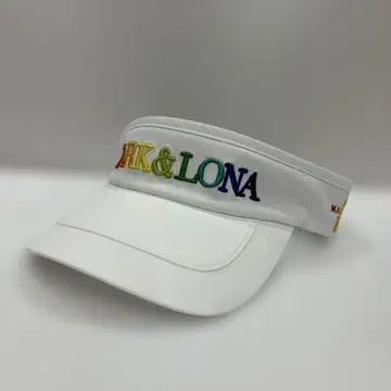 새상품 MARK&LONA 컬러풀 자수 바이저