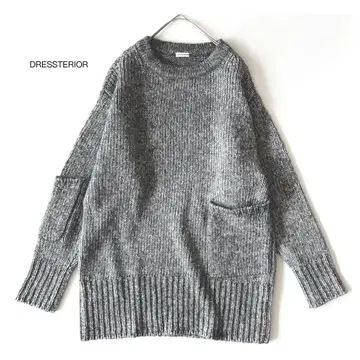 DRESSTERIOR 드레스테리아 알파카 혼방 니트 크루 루즈핏