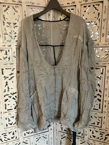 새상품 ELMORE L LEONARD 풀오버 드레스 셔츠 베이지 /2