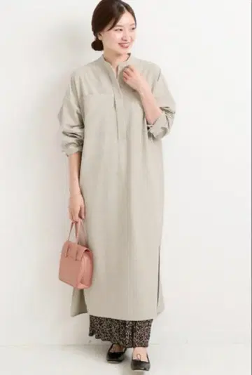 IENA 멜란지 루즈 셔츠 원피스