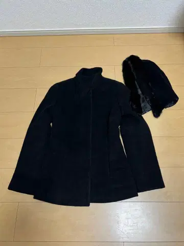 루소 코트 블랙 후드 사이즈 2